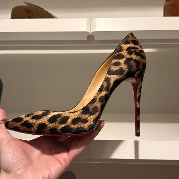 Christian Louboutin Satin Leopard Heels 8.5 - Picture 7 of 7